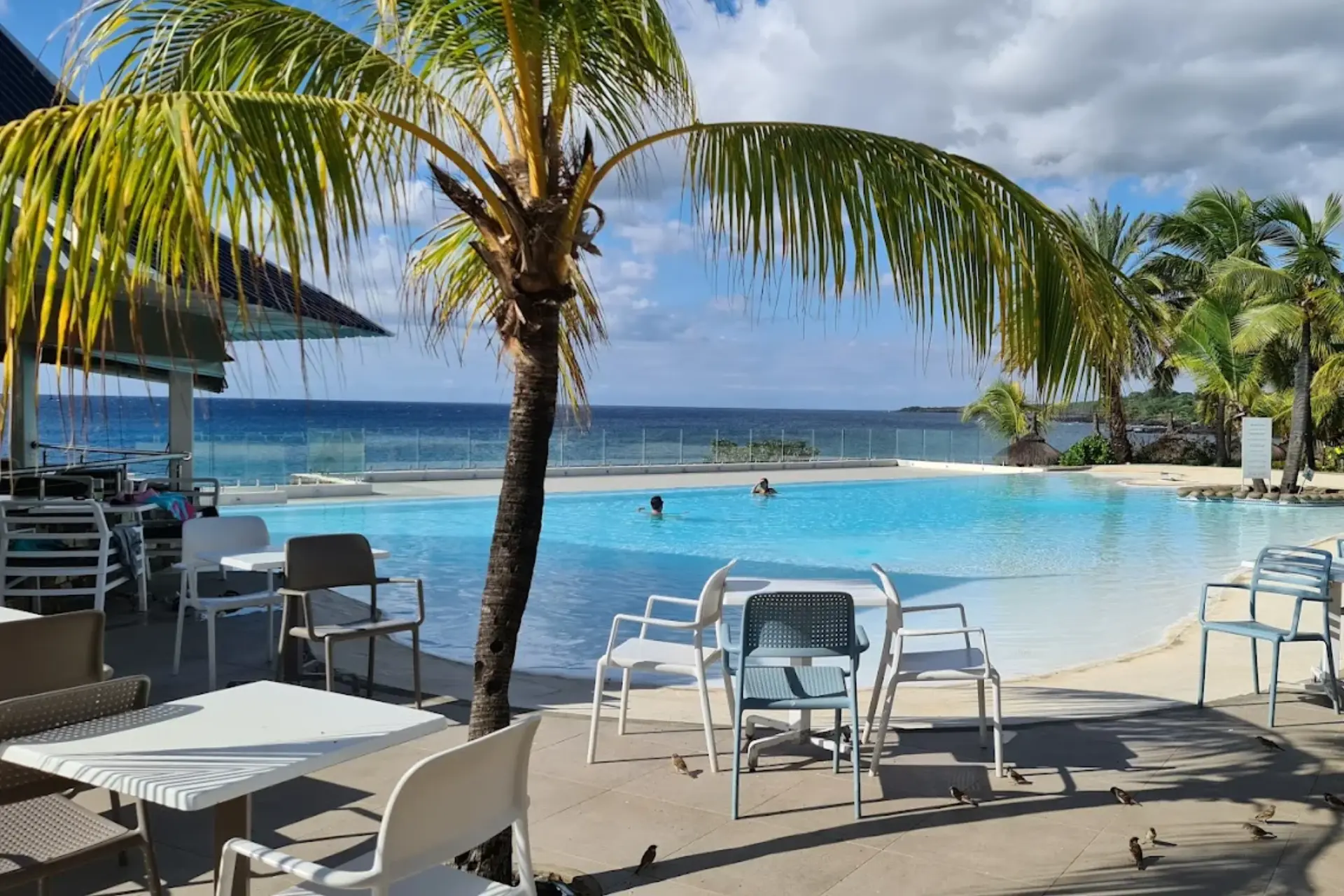 Mauritius Anelia Resort pool overlooking ocean and beach