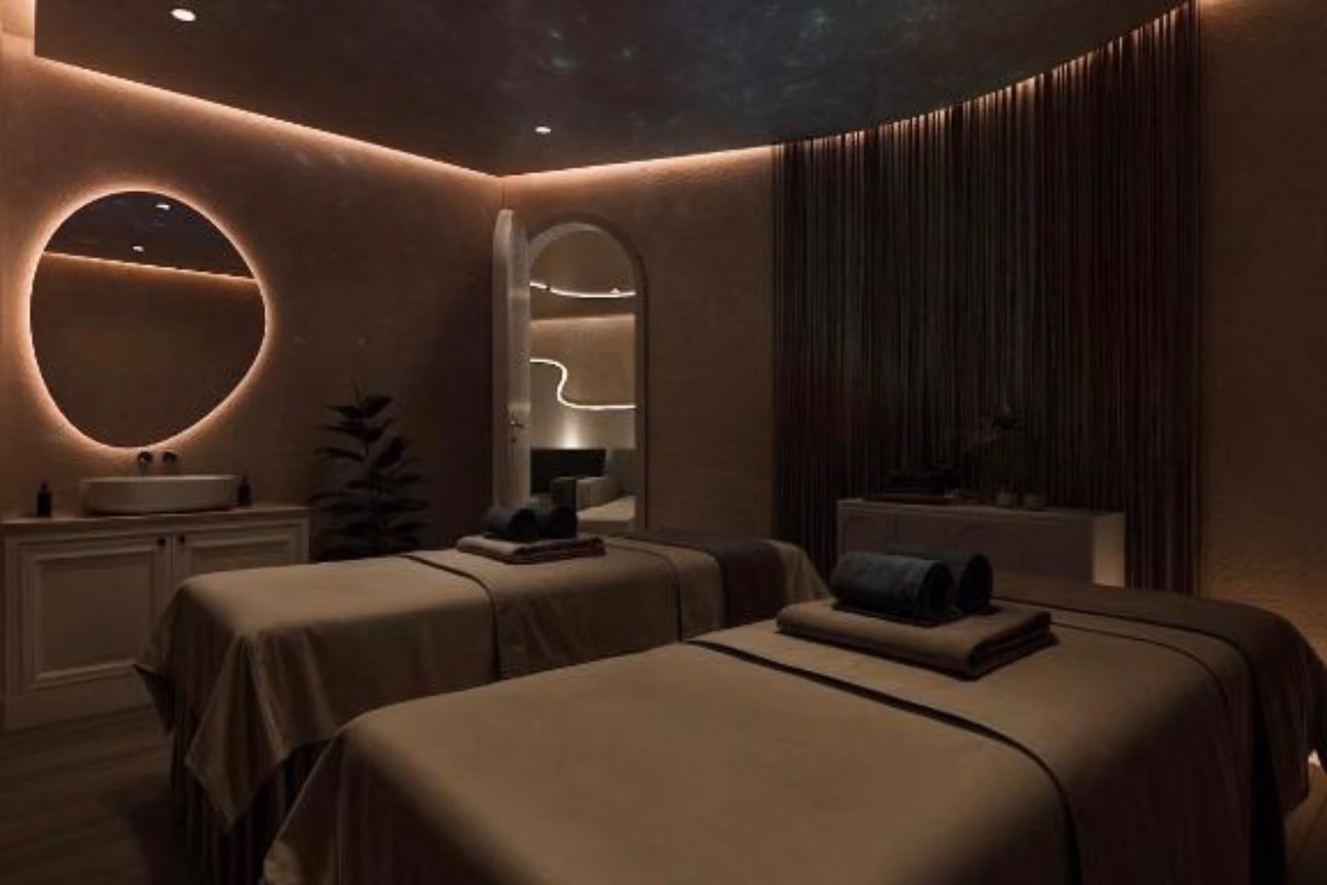 Spa treatment room at May De Ville Corner with massage beds