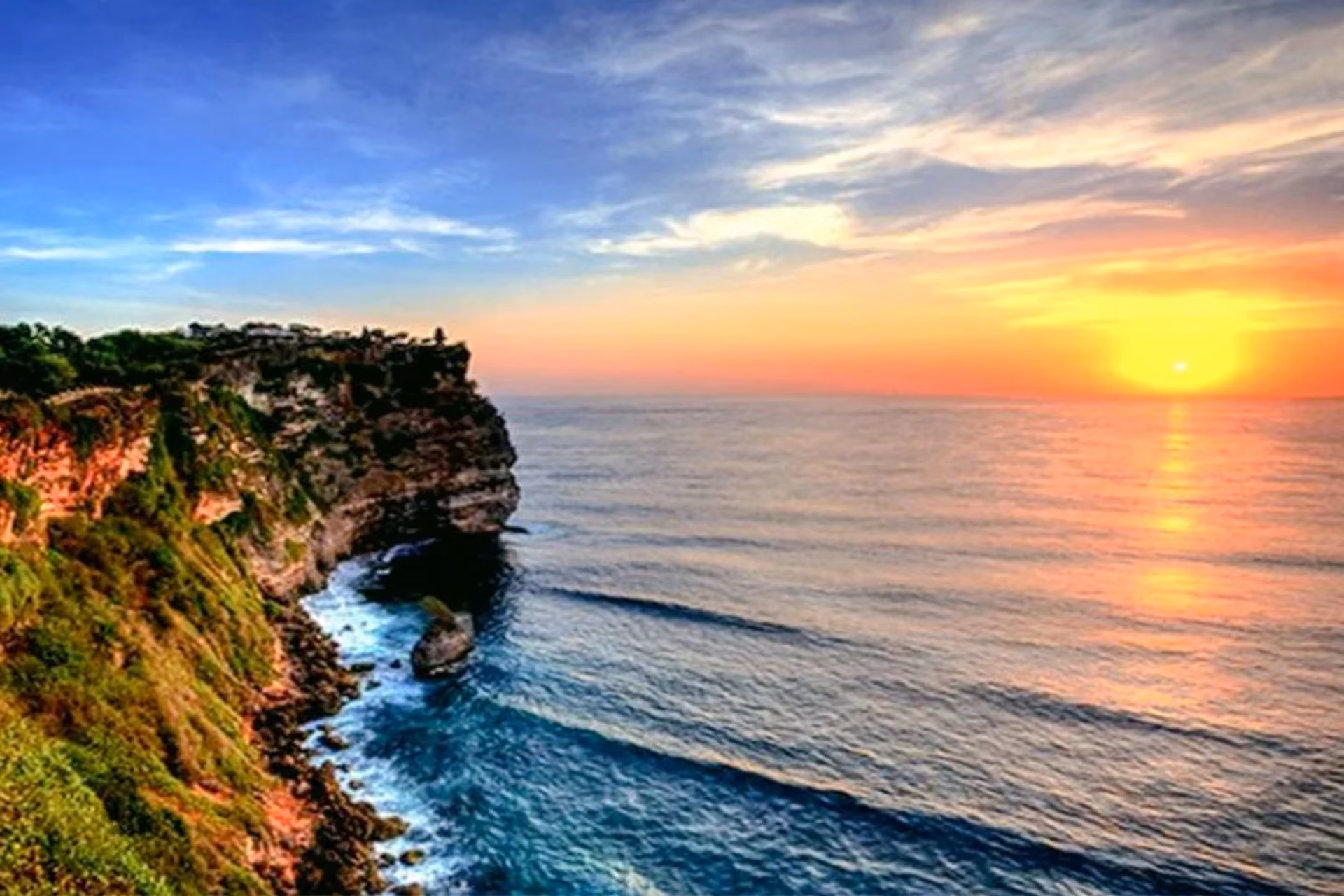Sunset at Uluwatu Cliff Temple