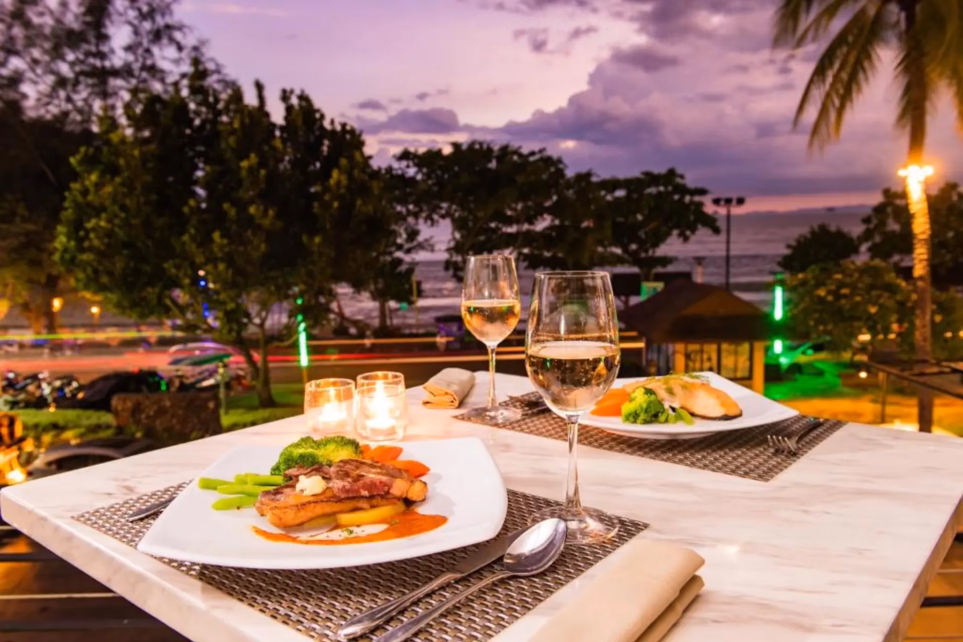 Dinner table with sea view at Ao Nang Krabi