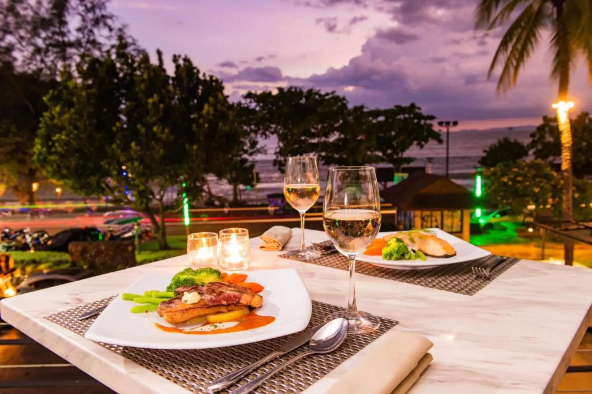 Dinner table with sea view at Ao Nang Krabi