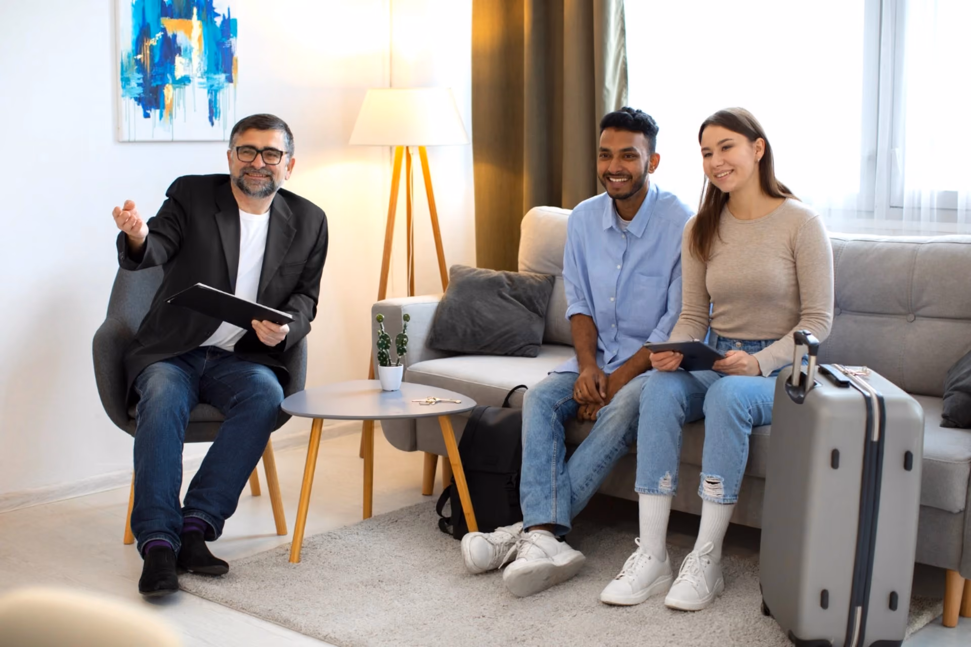 Airbnb host welcoming guests at a short-term rental property — New Zealand vs Switzerland travel accommodation experience