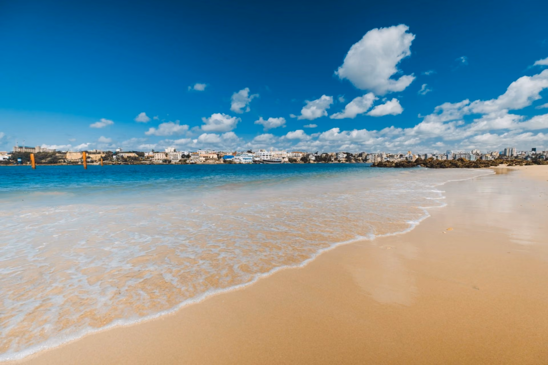 Belle Mare Beach in Mauritius with soft white sand and clear turquoise waters