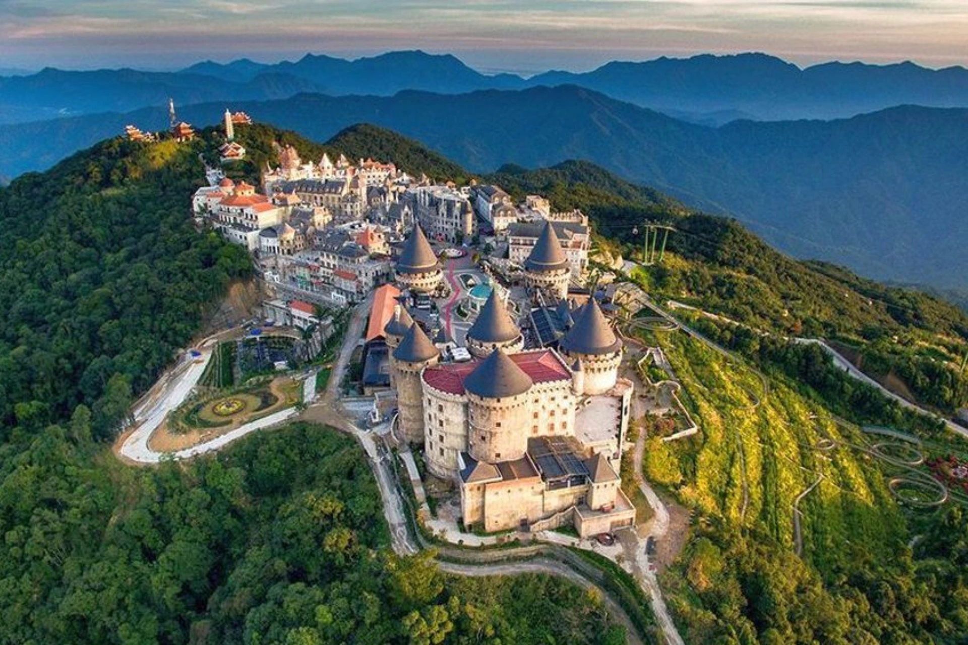 Aerial view of Ba Na Hills