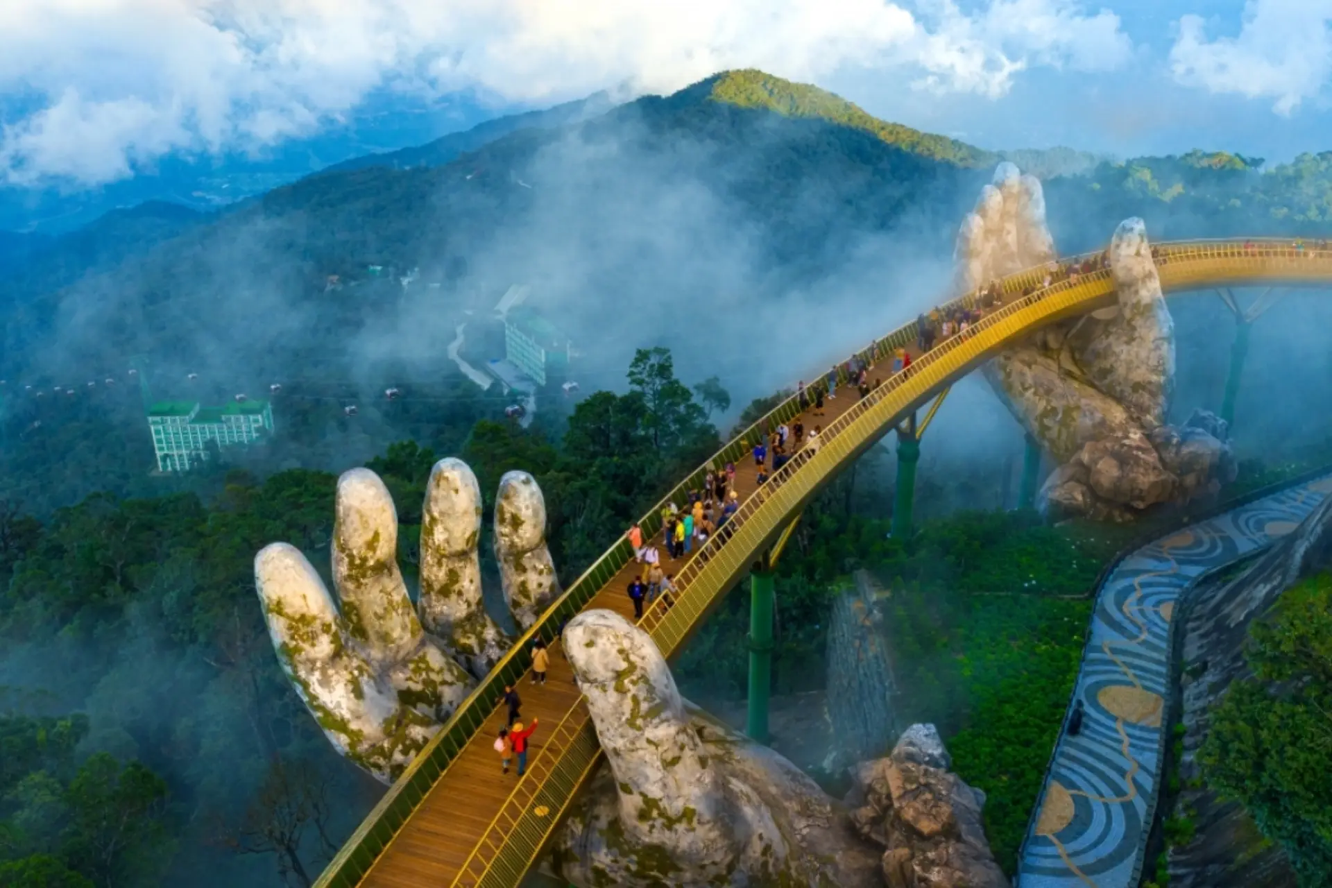 Famous Golden Bridge in Vietnam