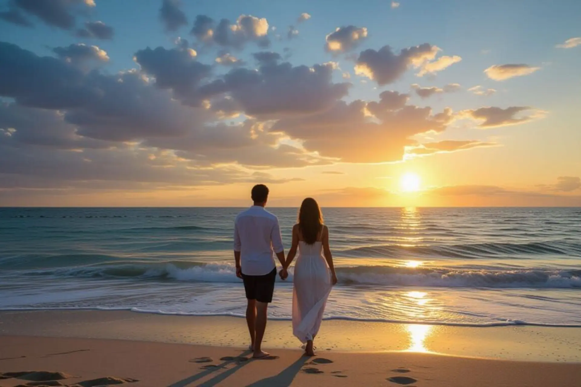 couple enjoyin gsunset in Phu Quoc