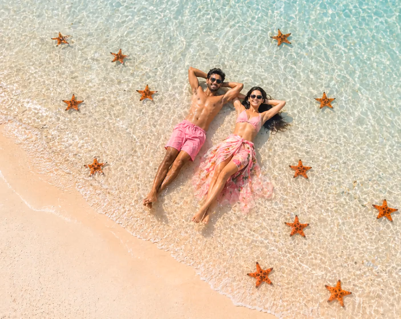 Couple, Starfish Beach, Phu Quoc