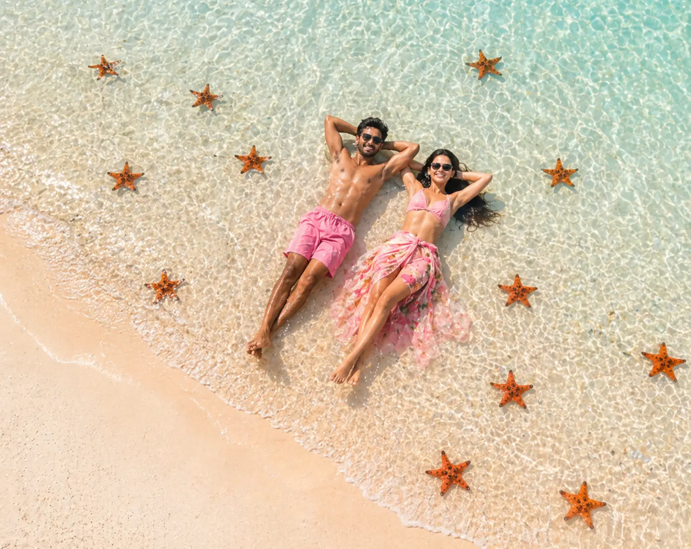 Couple, Starfish Beach, Phu Quoc