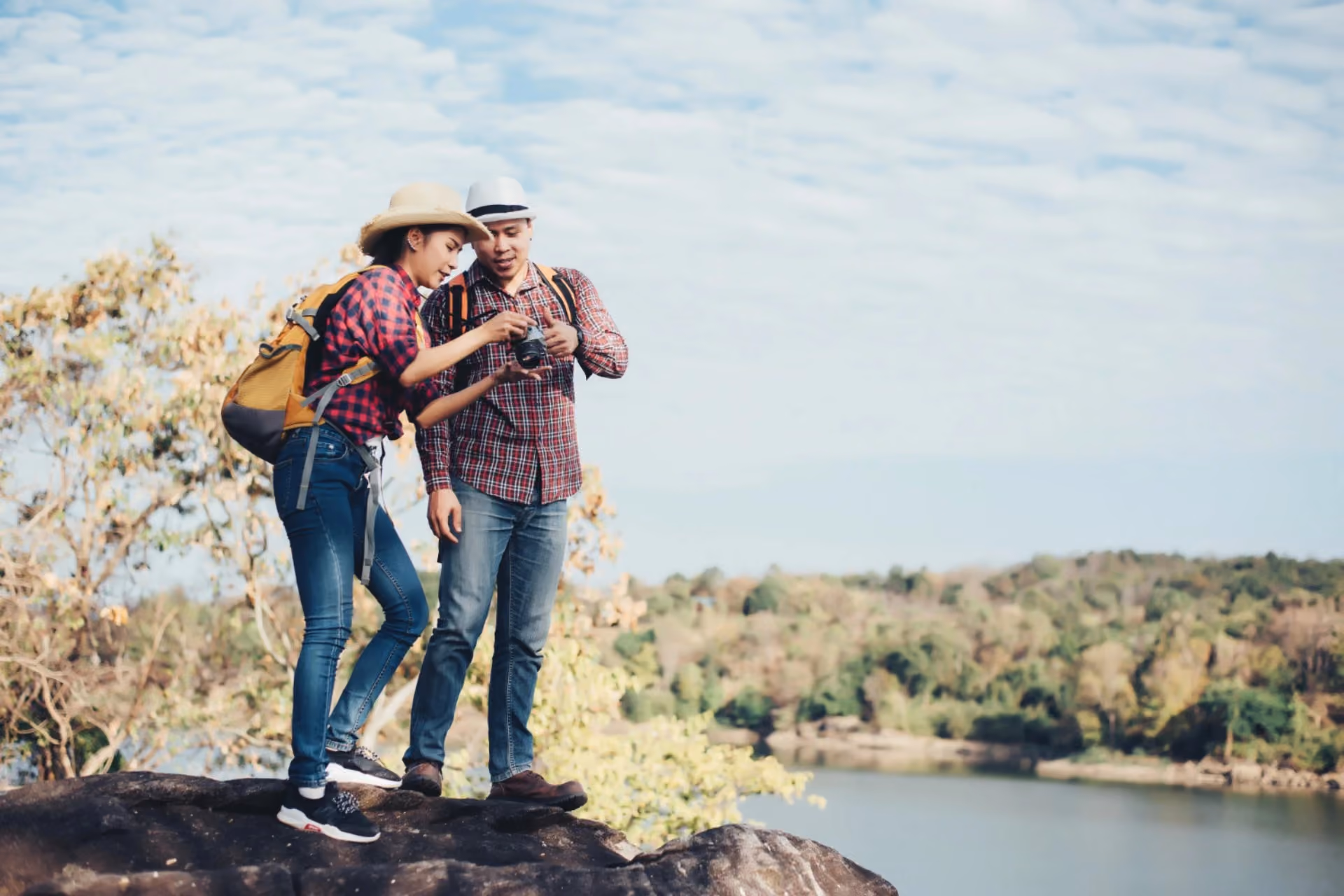 Couple exploring scenic landscapes in New Zealand, perfect for adventure seekers and nature lovers in October