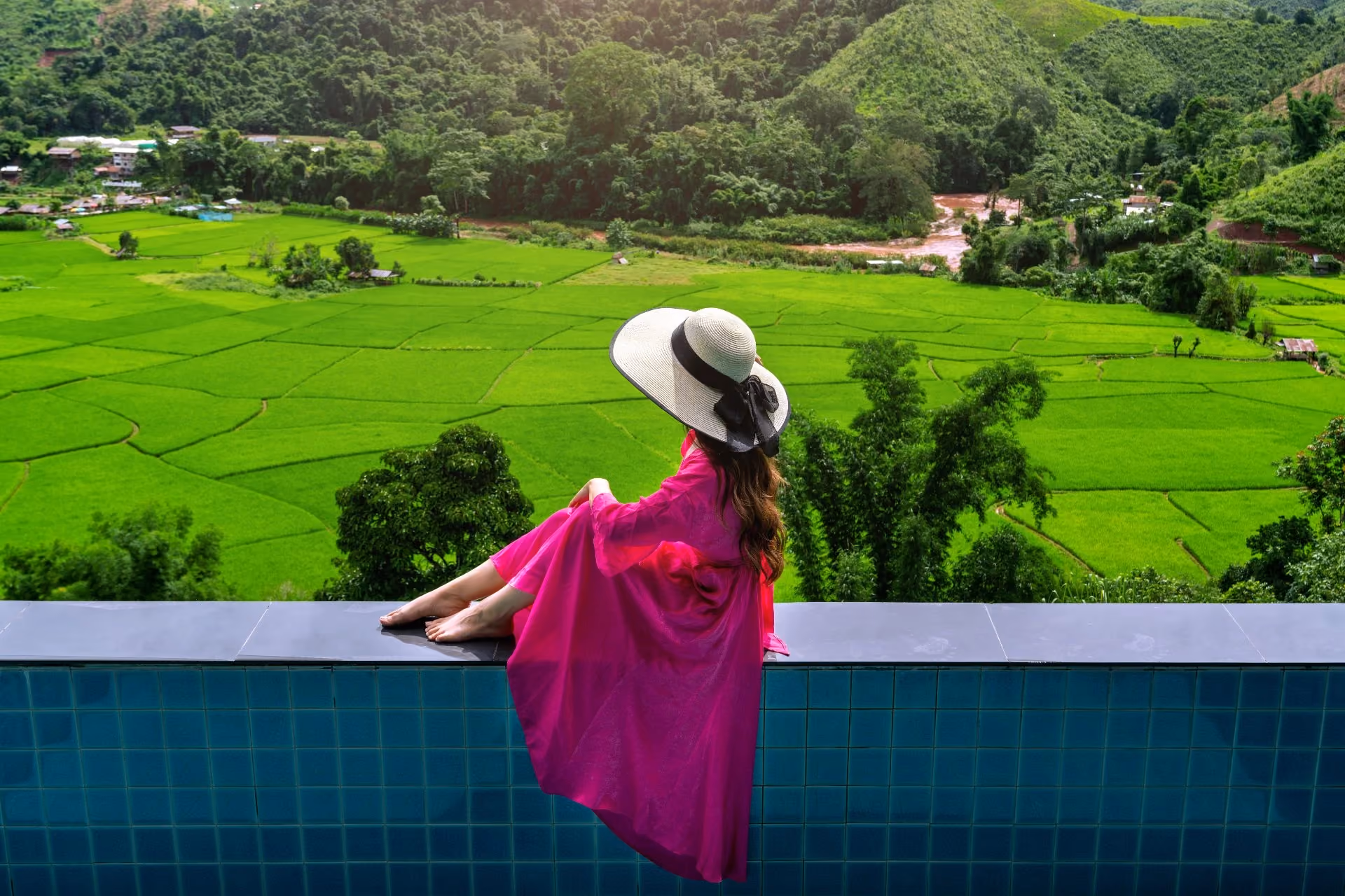 Traveller enjoying scenic views in Thailand during November, ideal for comparing Bali vs Thailand in November