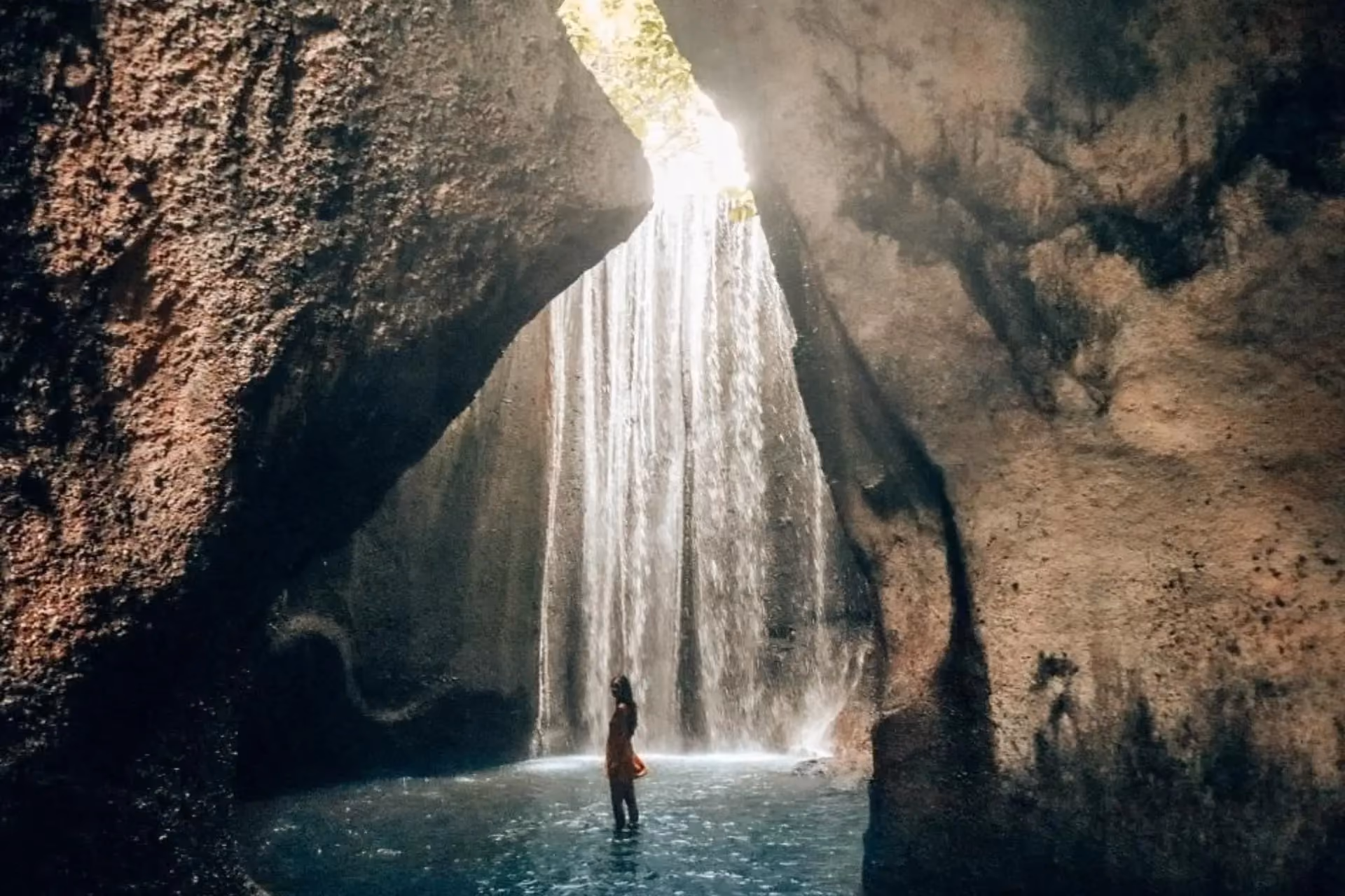 A hidden waterfall in Bali