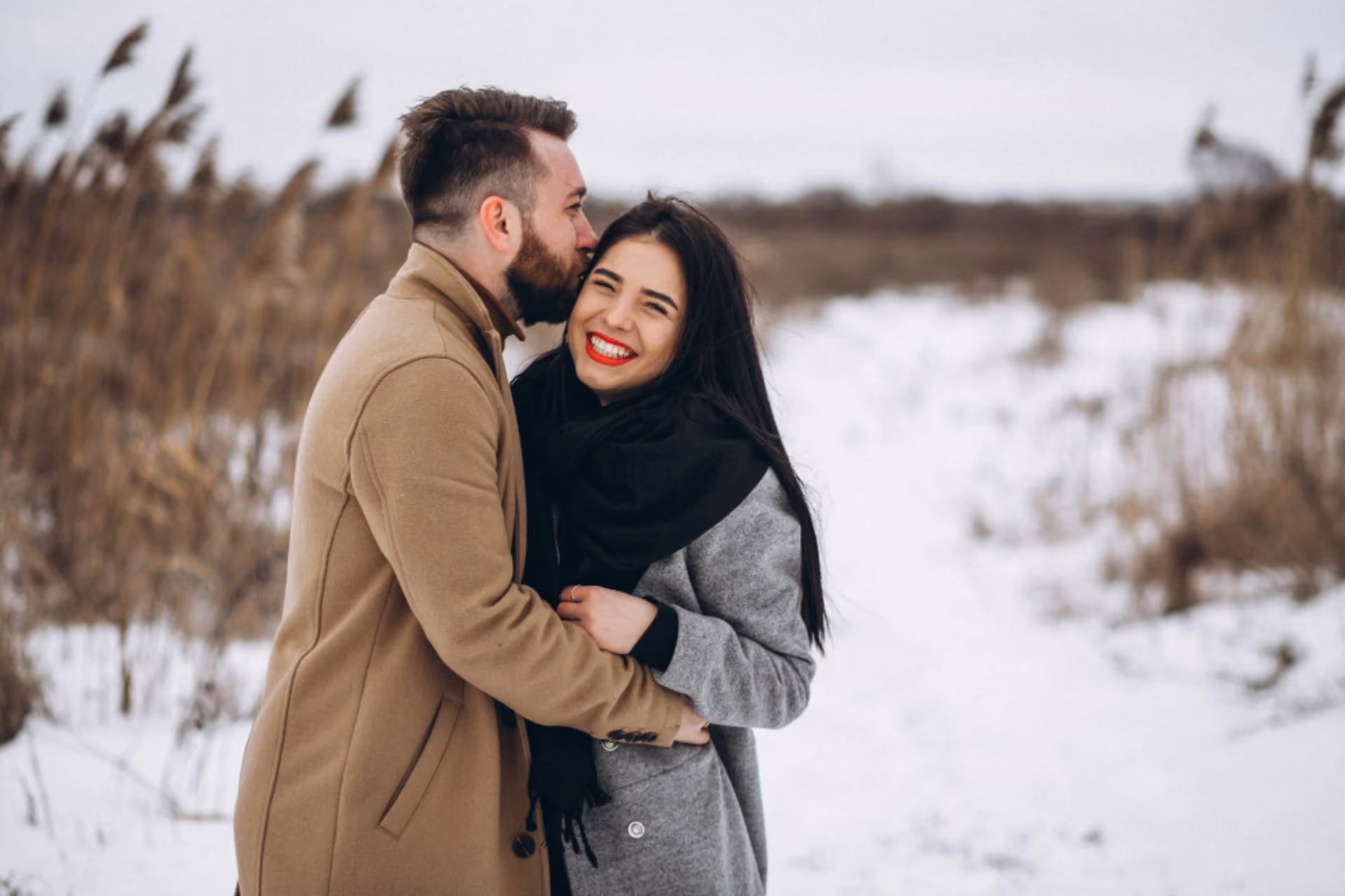Georgia vs Azerbaijan in December featuring a couple exploring Azerbaijan in winter