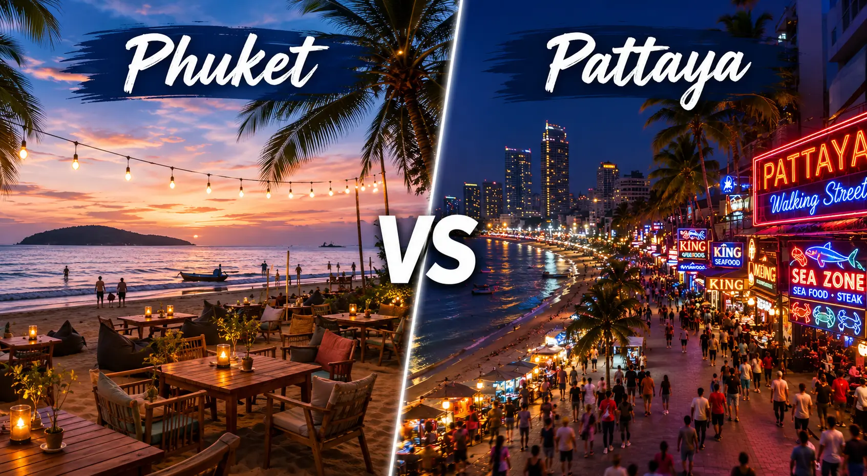 Phuket vs Pattaya: Which is best for evenings? 