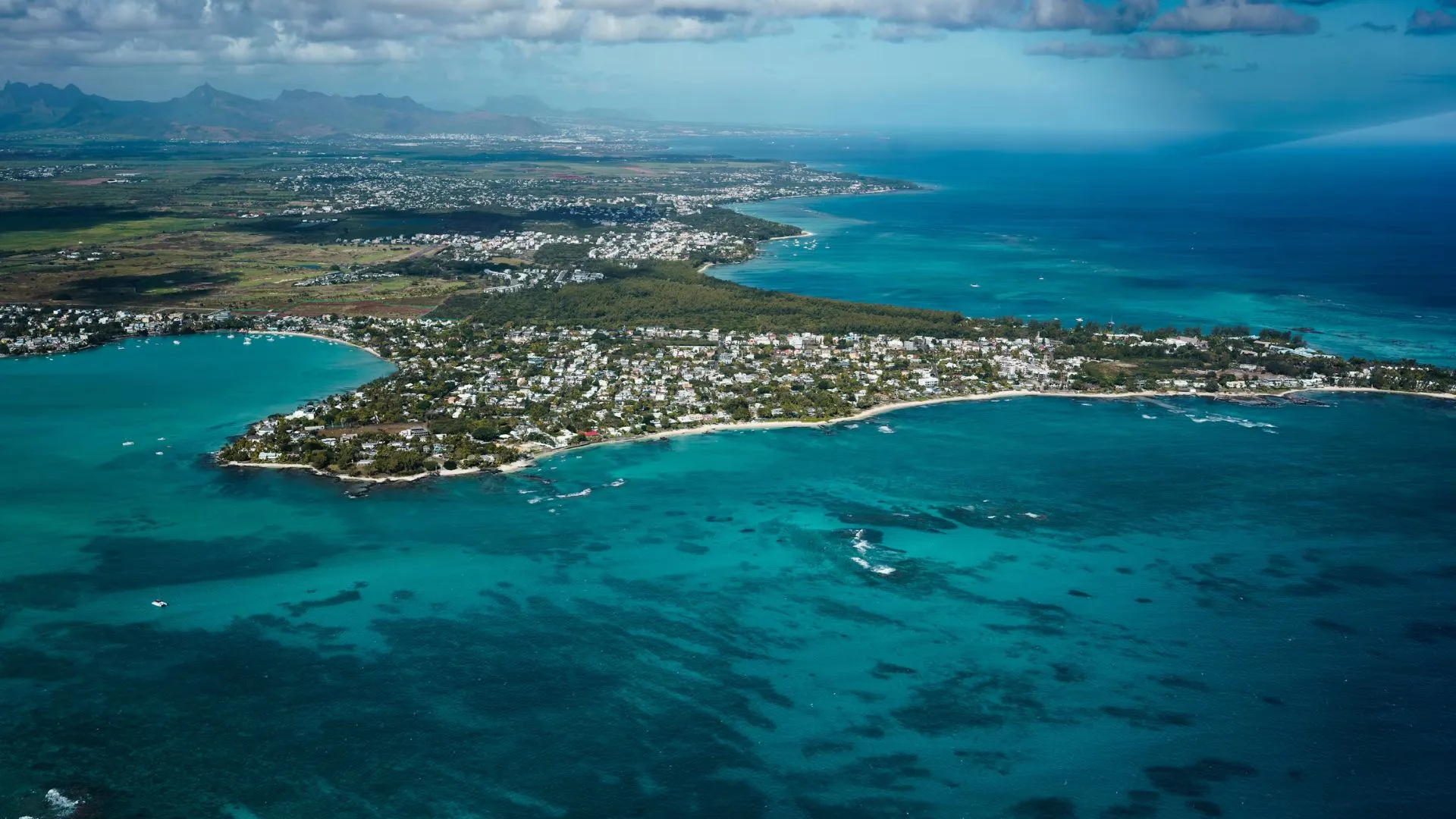 Grand Baie Mauritius aerial view