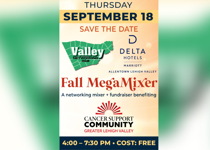 The Call to an Abundant Fall! Networking and Fundraising event. Thursday, September 19th at 4PM, located at Delta by Marriott Hotel Allentown Lehigh Valley. 7736 Adrienne Dr. Breinigsville, PA 18031