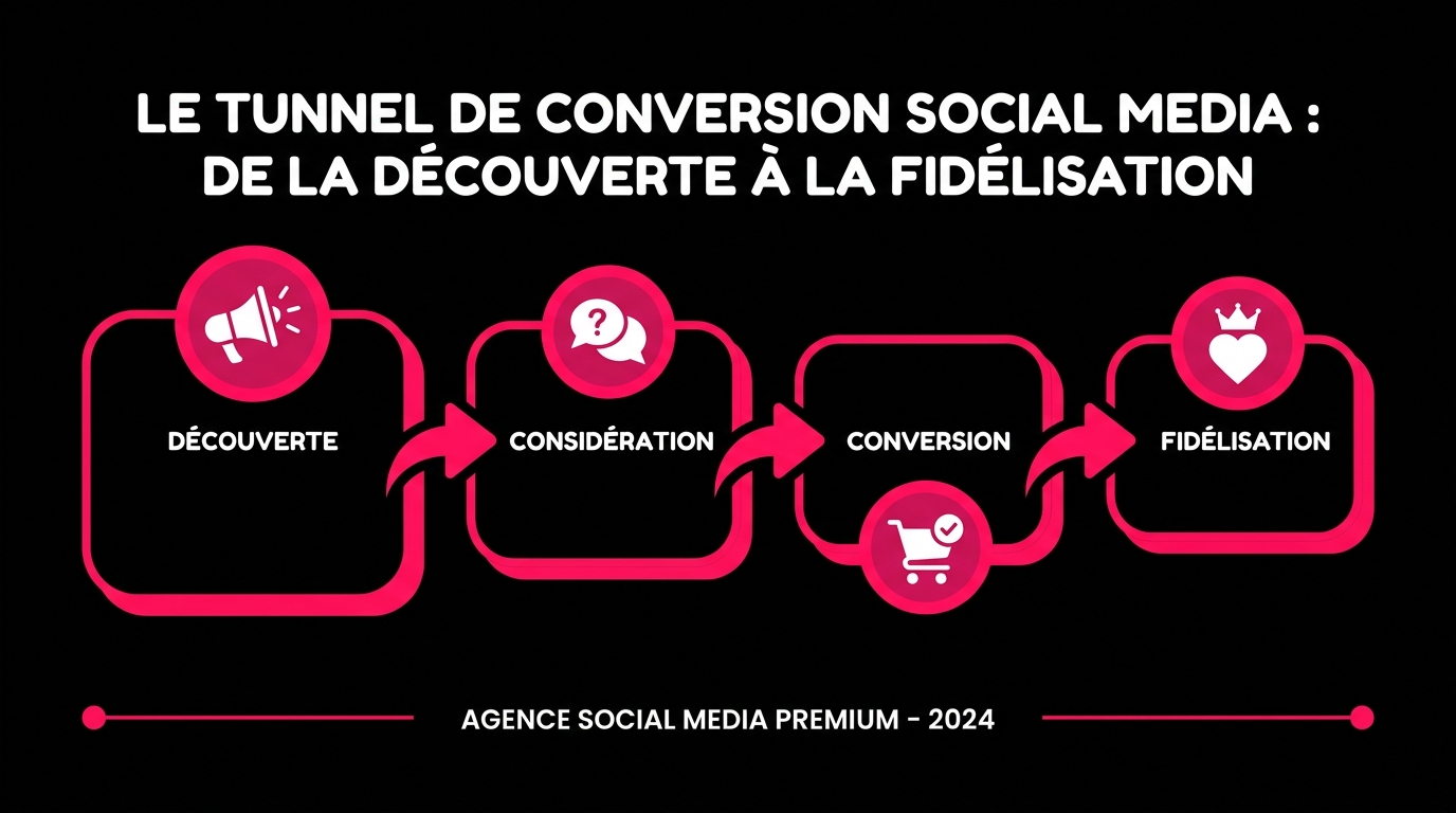 Le tunnel de conversion social media : de la découverte à la fidélisation