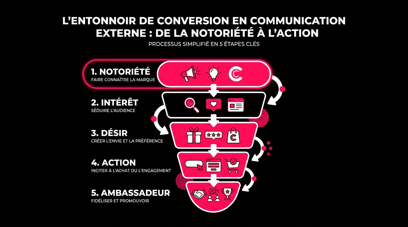 L'entonnoir de conversion en communication externe : de la notoriété à l'action