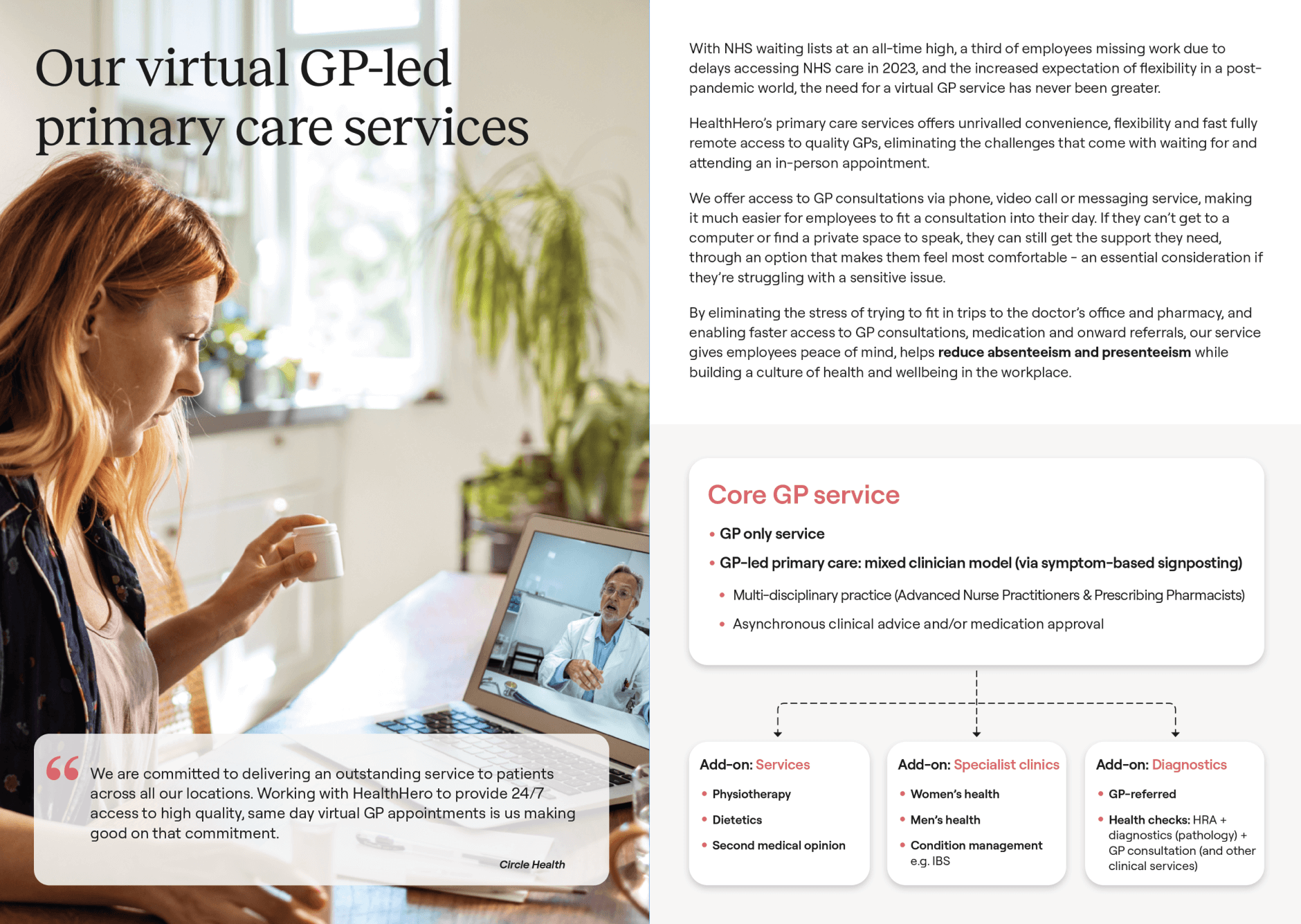 HealthHero - Services brochure layout