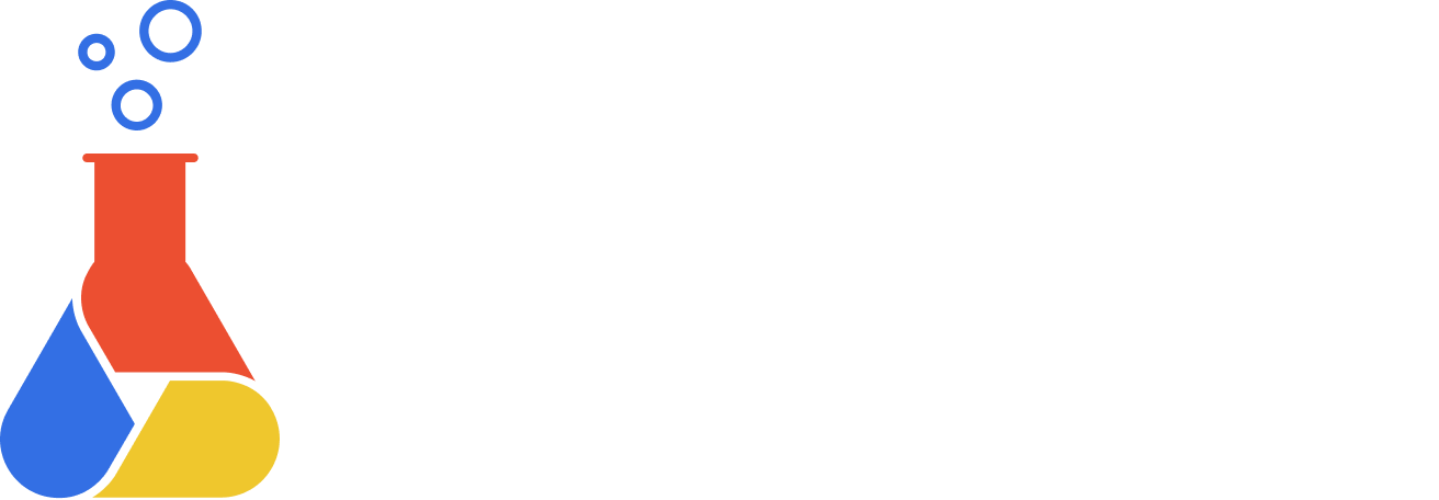 Iterate.ai logo featuring a stylized chemistry flask with red, blue, and yellow sections and blue bubbles, next to white text reading 'Iterate.ai'.