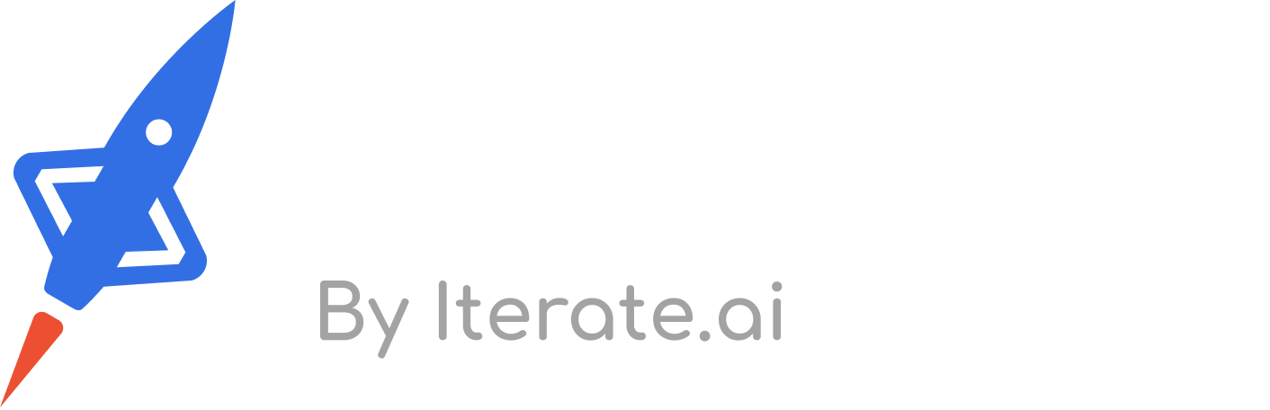 Interplay logo with a blue rocket icon and text 'Interplay By Iterate.ai'.