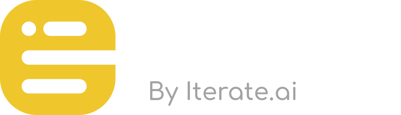 Extract logo featuring a stylized yellow E icon and the text 'Extract By Iterate.ai' in white and gray.