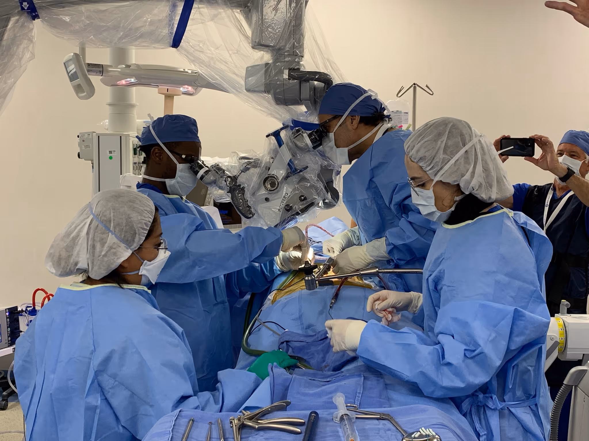 Doctor Q and the mission:brain team treating a patient