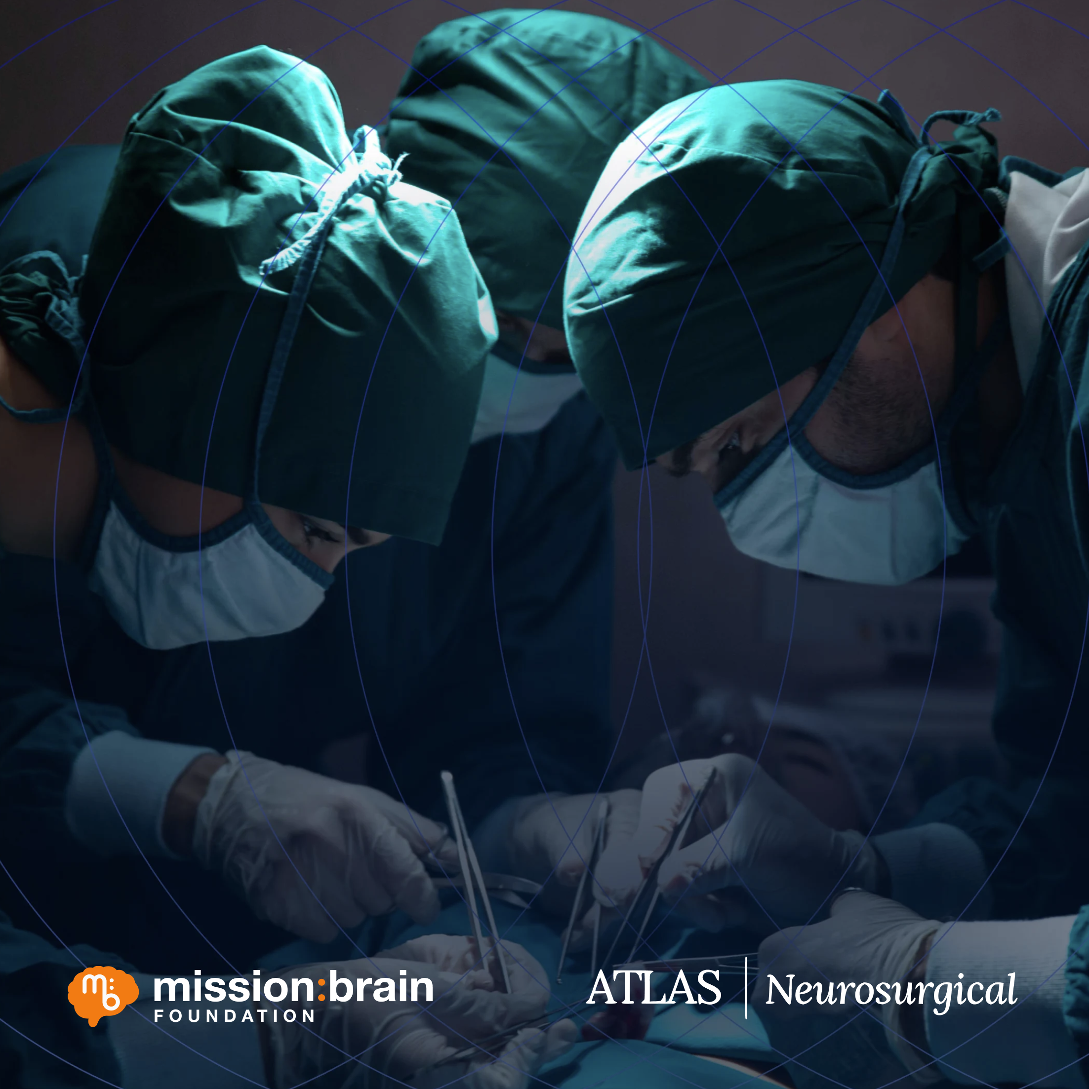 A group of mission:brain WINS Scholarship recipients and mentors gather around donated medical equipment, highlighting the partnership between mission:brain, CNS Foundation, and WINS, to support education and resources in neurosurgery.