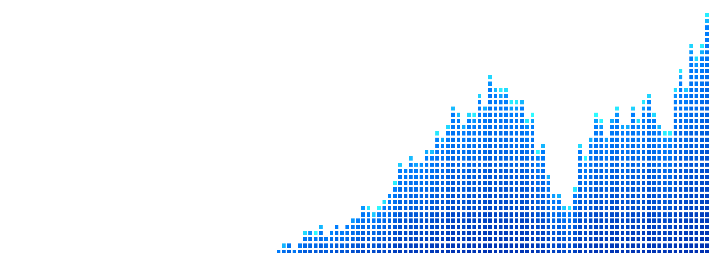 Blue pixel-style bar graph