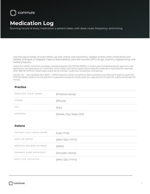 medication log