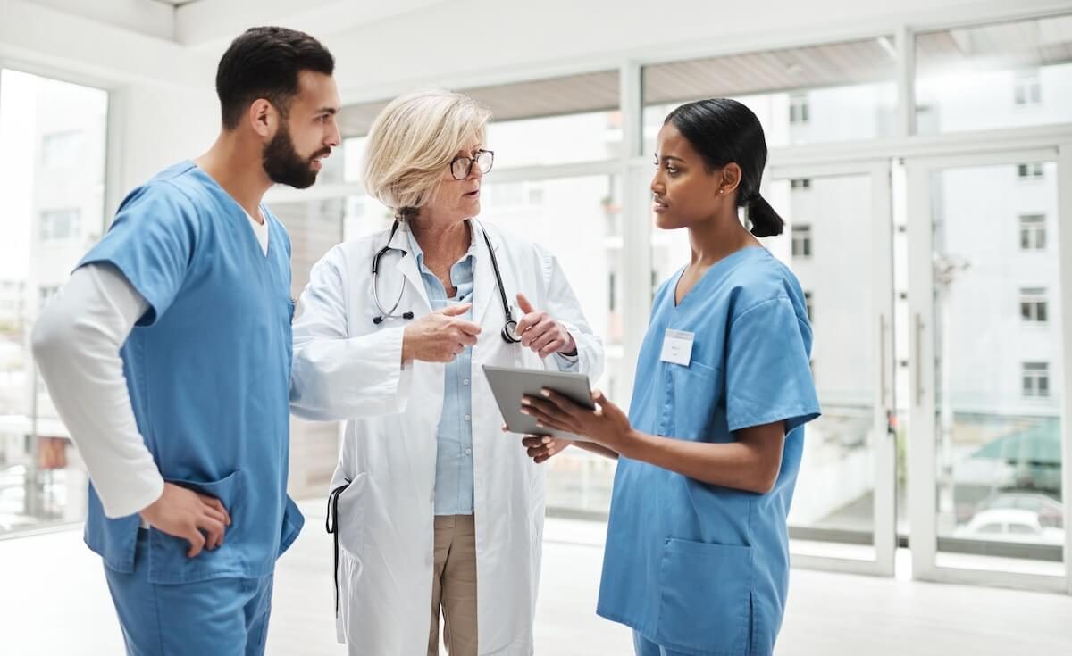 clinicians talking