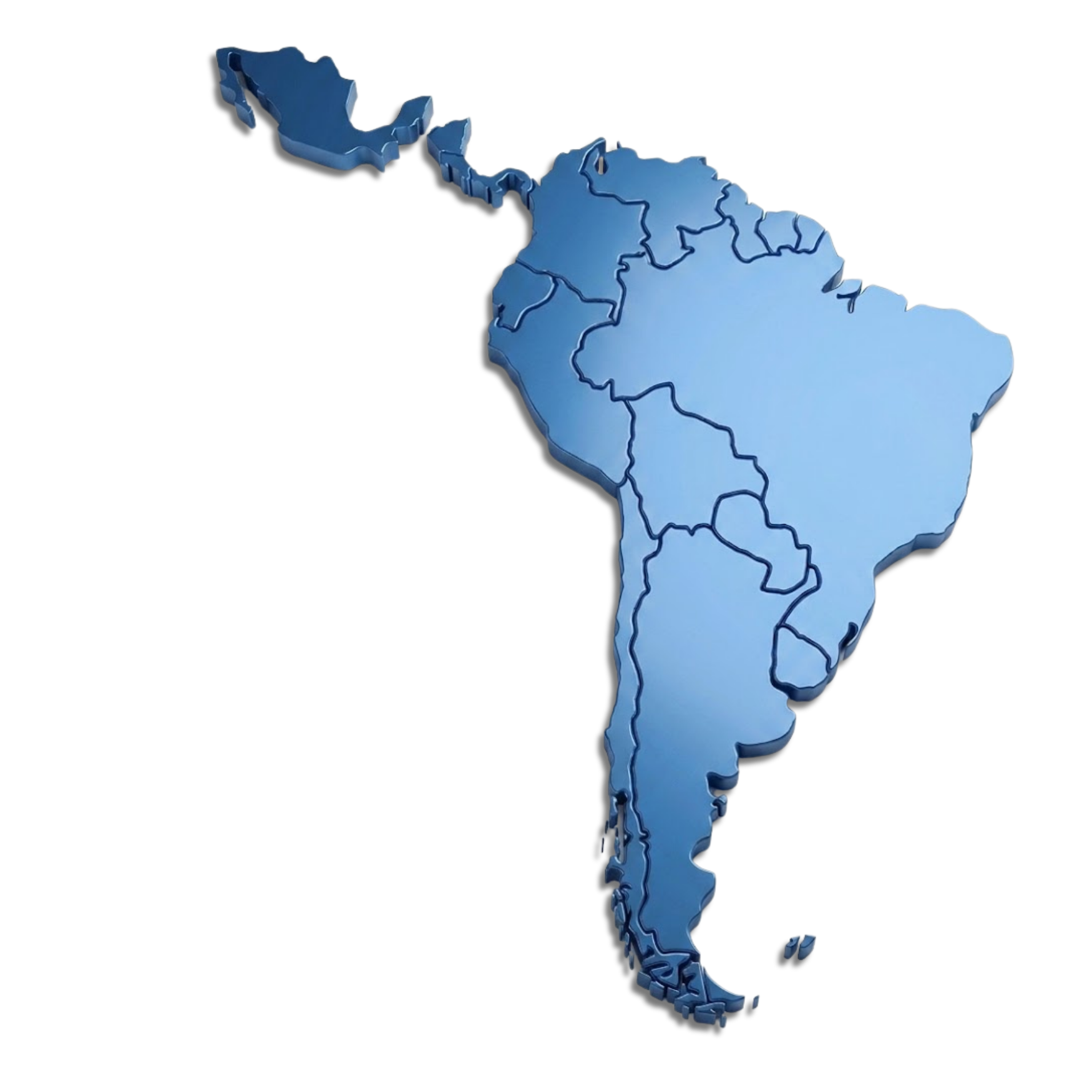 Mapa de presencia regional de Datastar en Latinoamérica