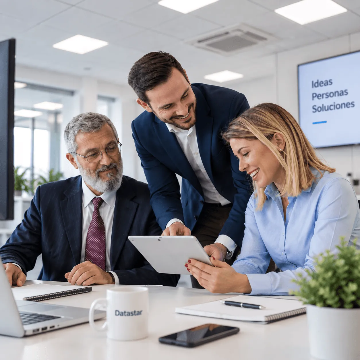 Profesionales de Datastar trabajando en equipo