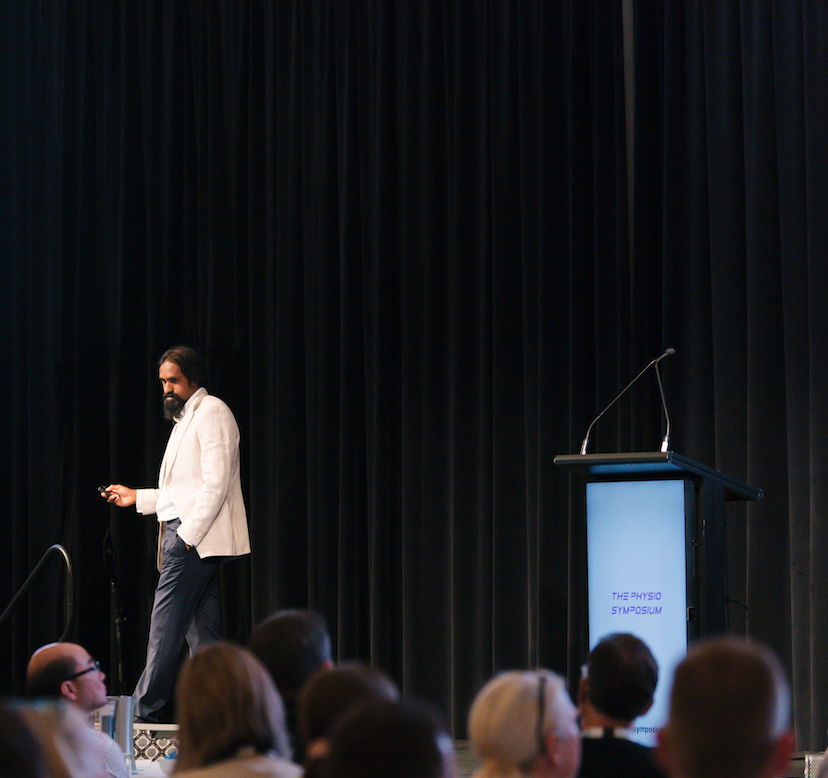 Shane speaking at the physio symposium, February 2026