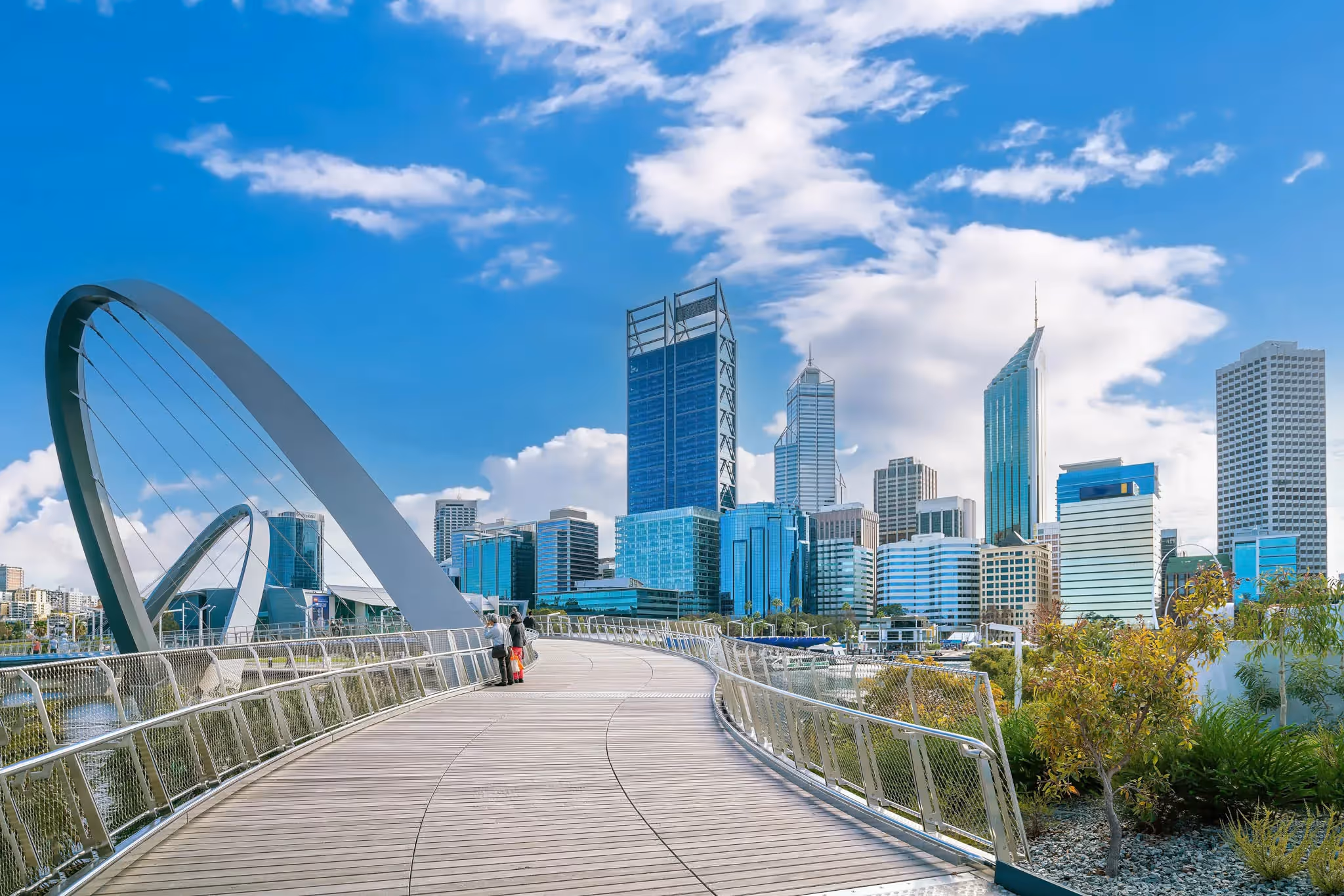 Perth skyline featuring a bridge.