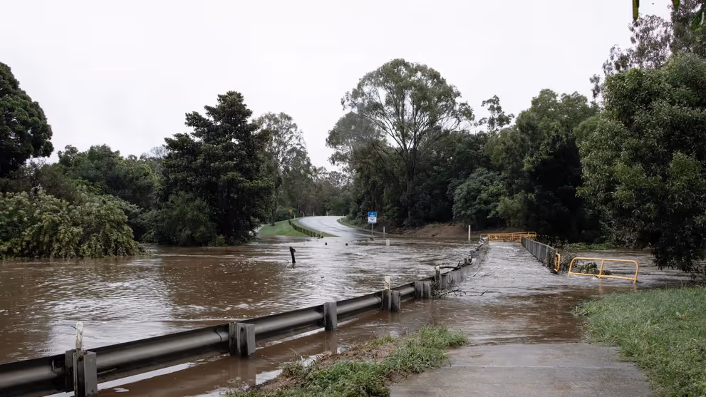 Flooded Road in Australia