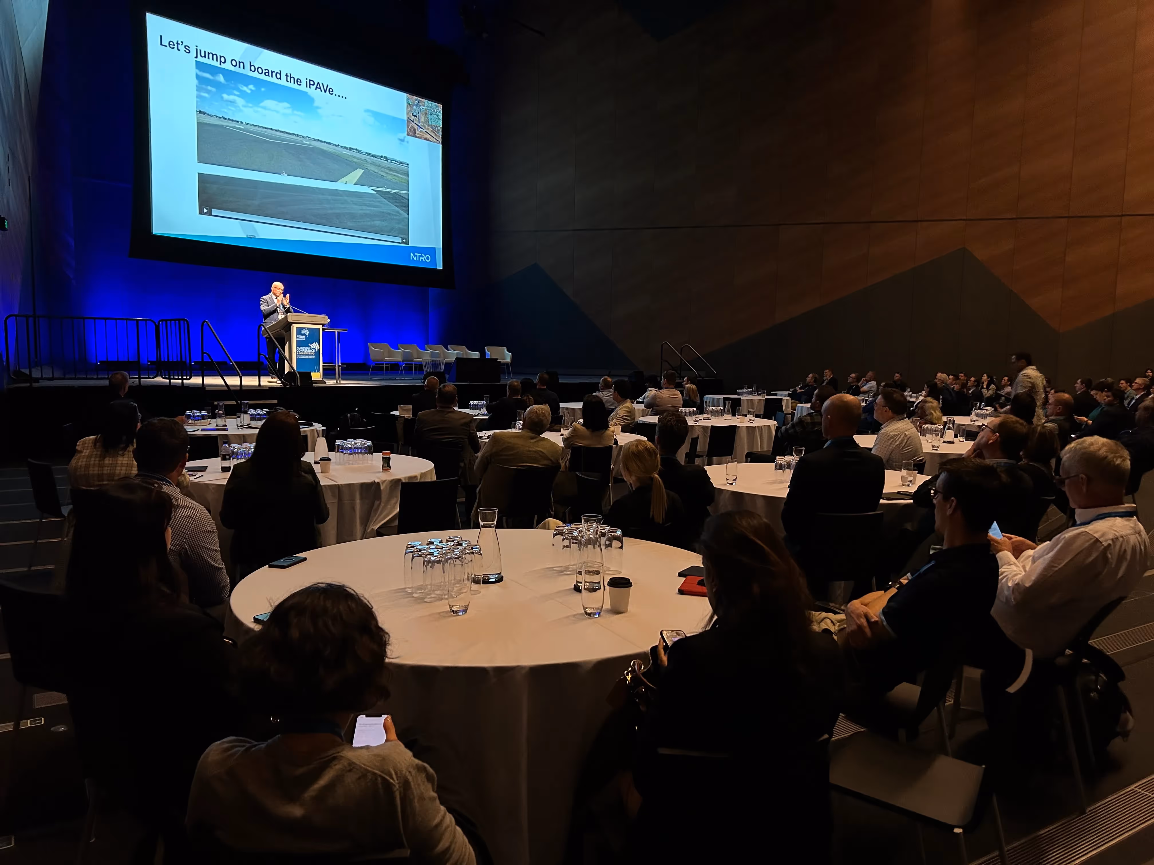 NTRO's Richard Wix presents at the 2023 Australian Airports Association Conference in Melbourne