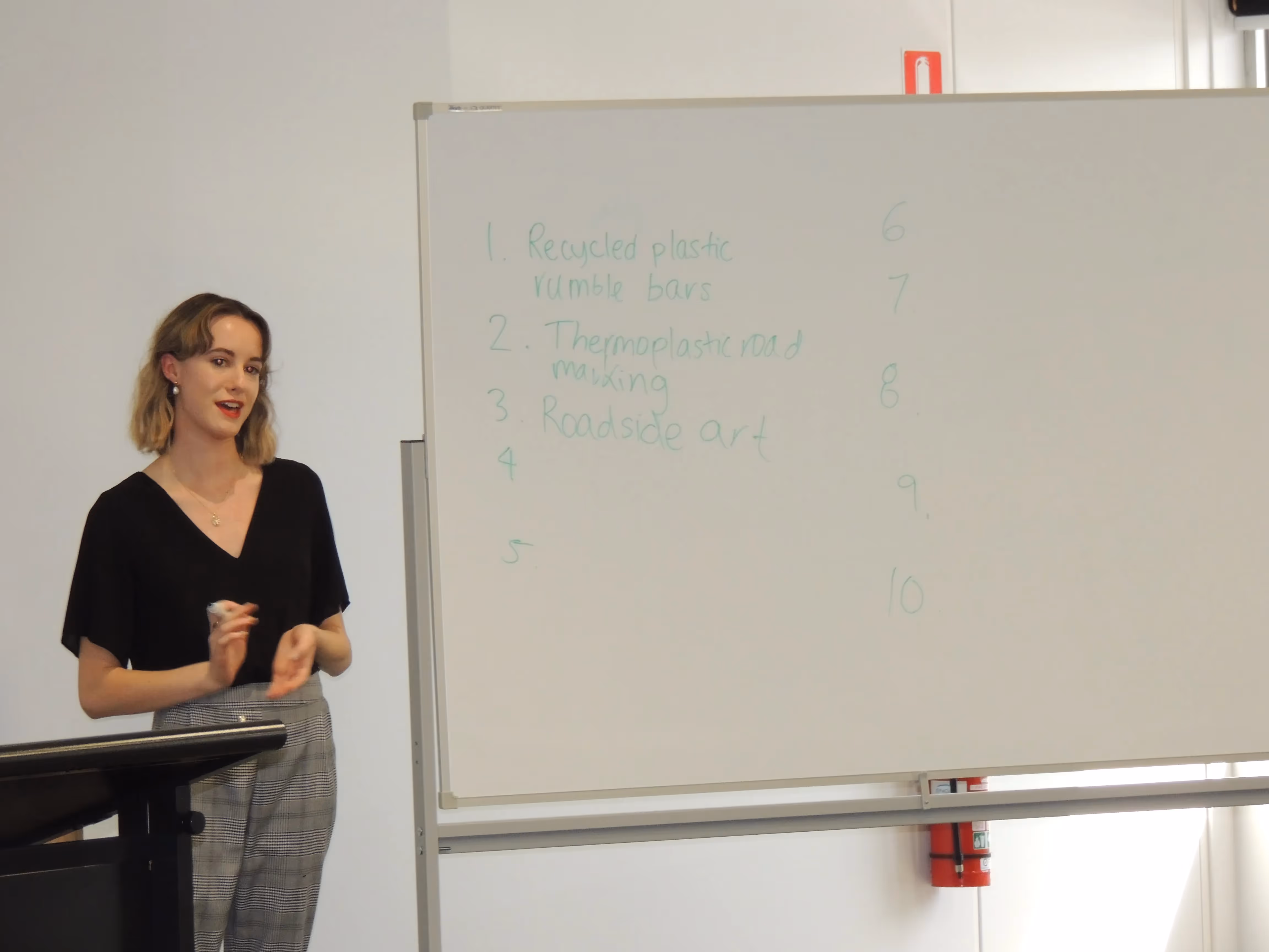 Former ARRB intern Jess Coldrey presents at an ARRB event