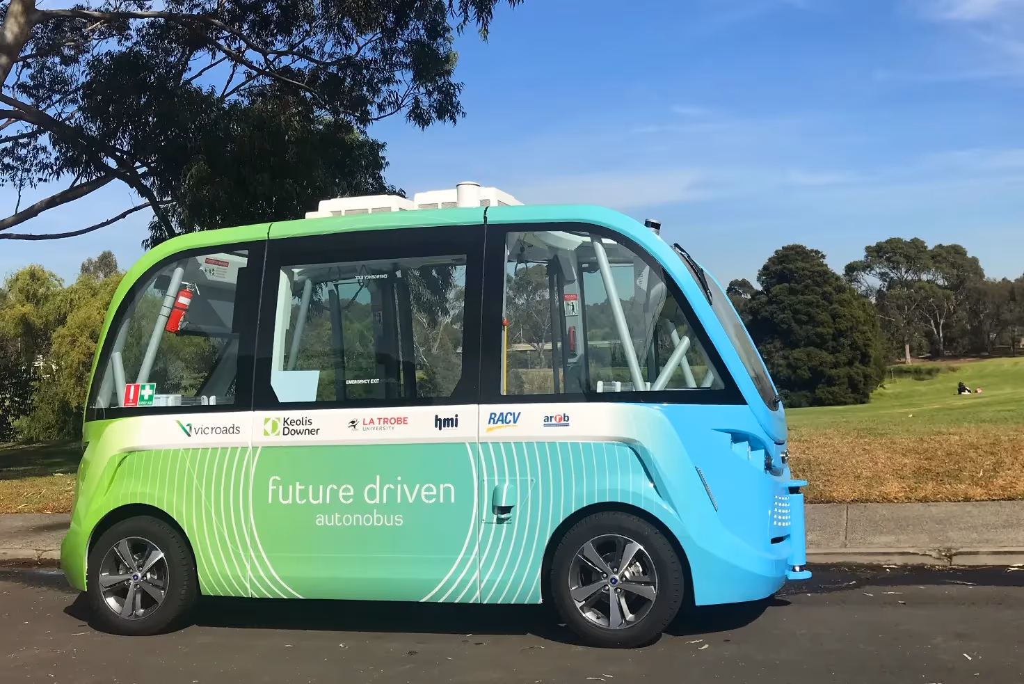 The Autonobus being trialled at La Trobe University in Melbourne