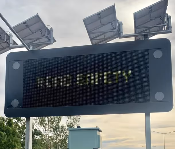 A variable message sign on an Australian road