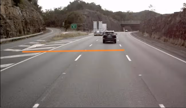 Car driving on a New South Wales road