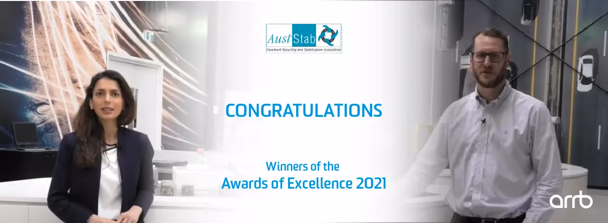 Dr Negin Zhalehjoo and Dr James Grenfell, winners at the AustStab Awards of Excellence