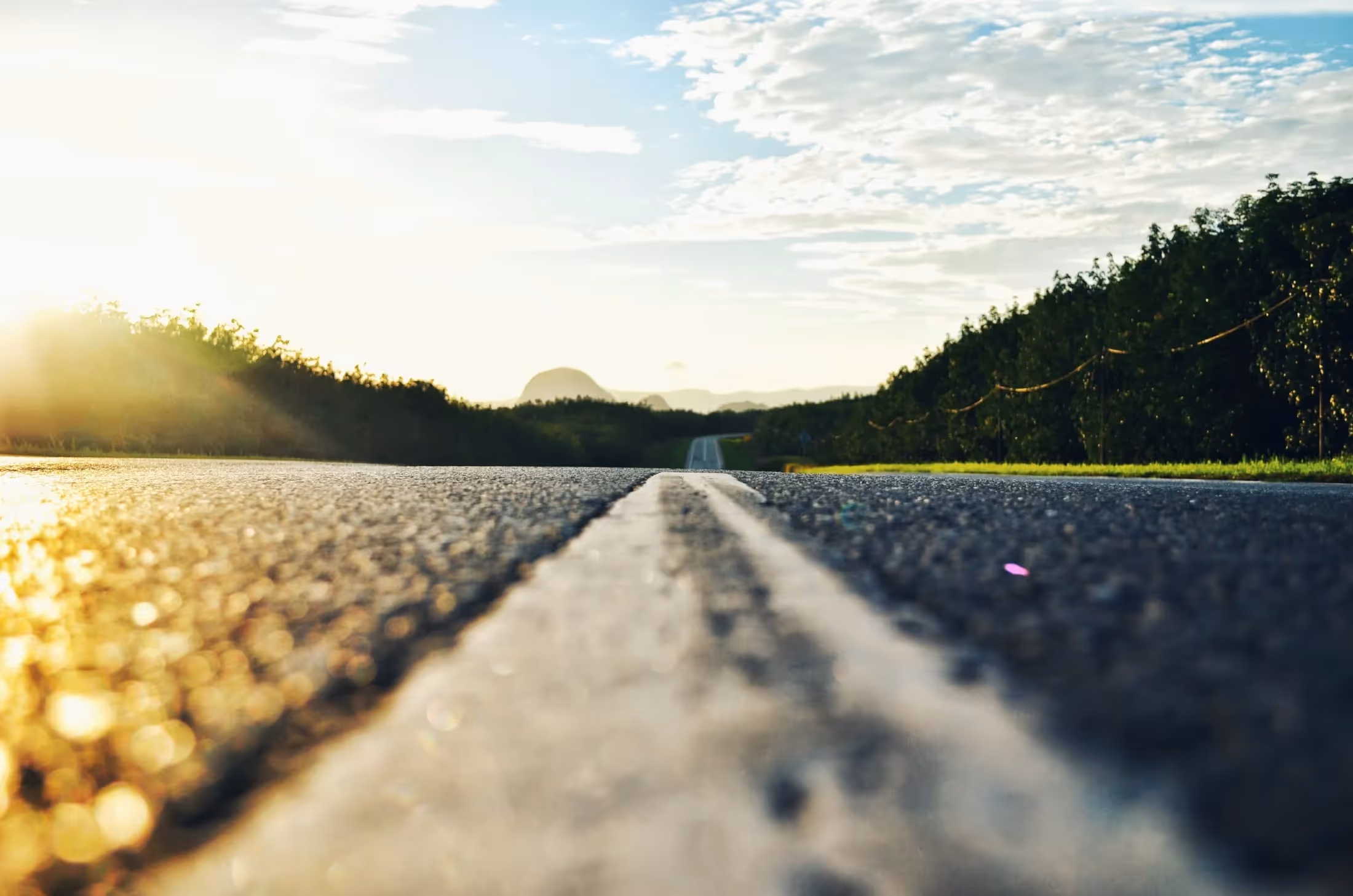 Sealed local road in Australia