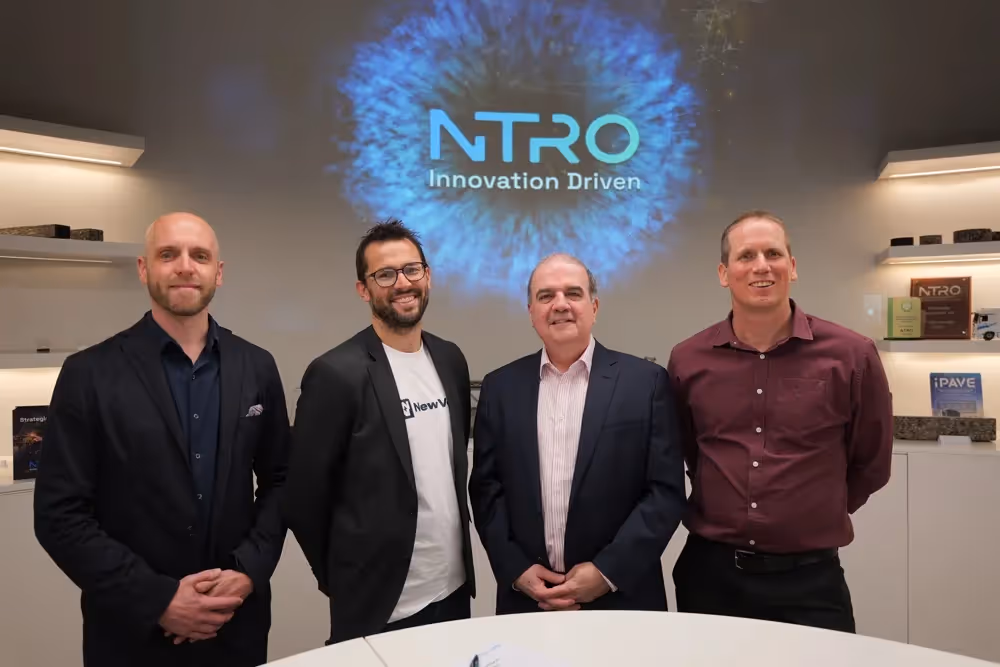 NewVolt and NTRO sign a MOU to guide the transition to electric trucks (L to R) Rainer Knobloch, Anthony Headlam, Michael Caltabiano, David Green