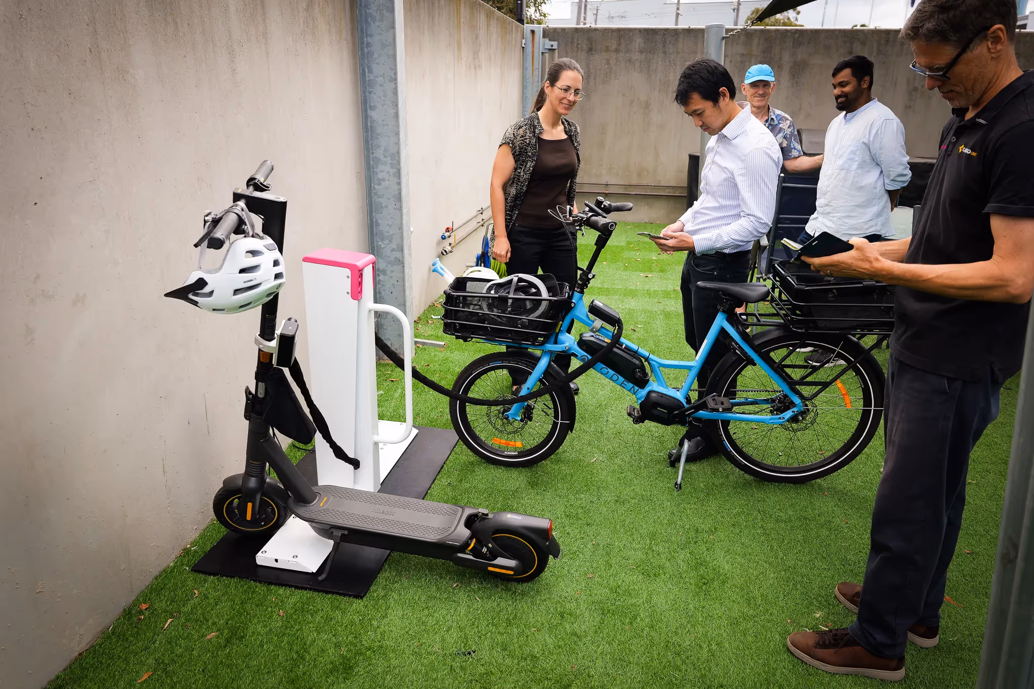 Installation of new e-scooters and e-bikes