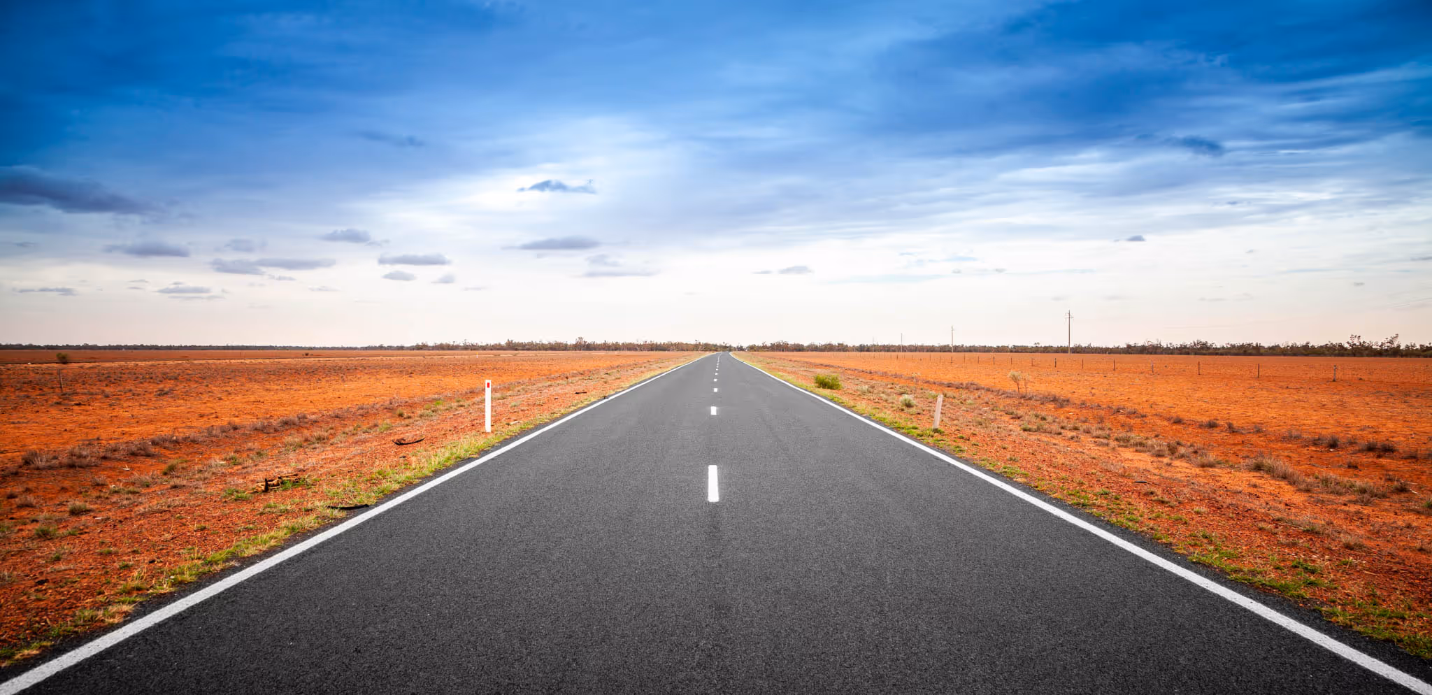 Australian sealed road in the outback