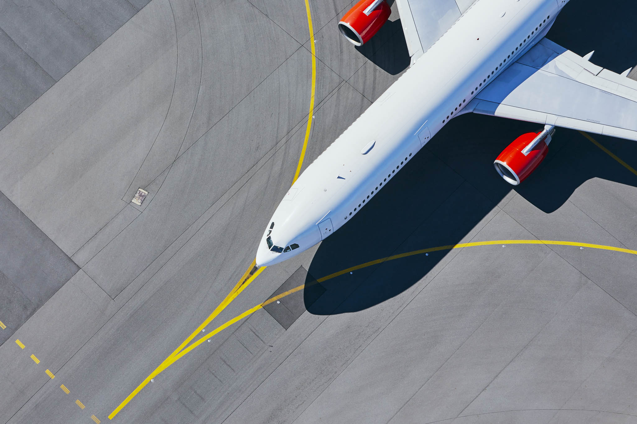 An airplane sitting on a runway