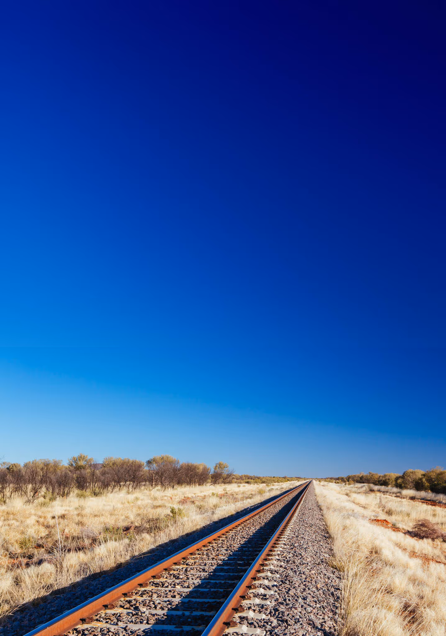 Empty Railway track in Australia