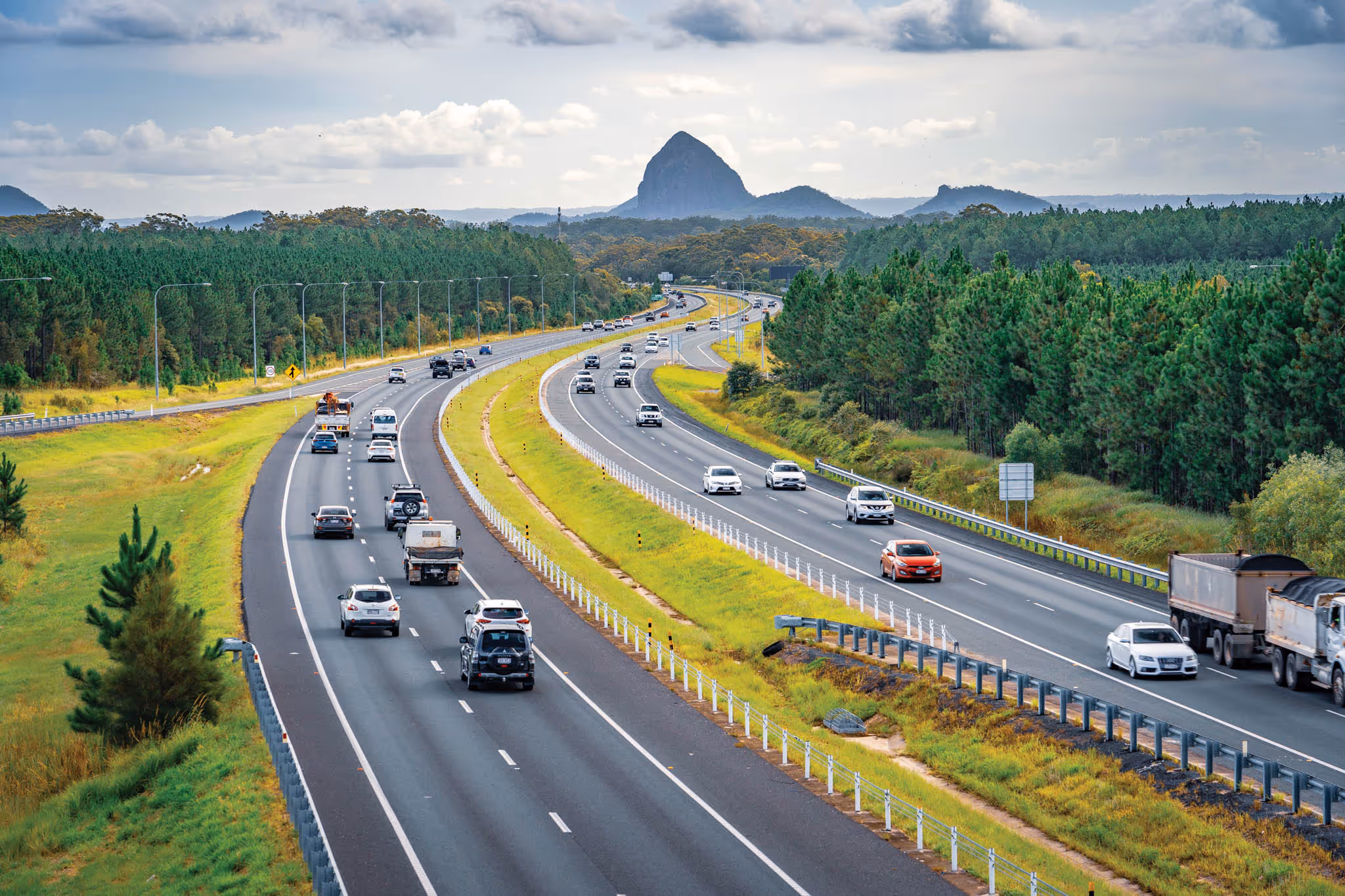 Cars driving on the Bruce Highway