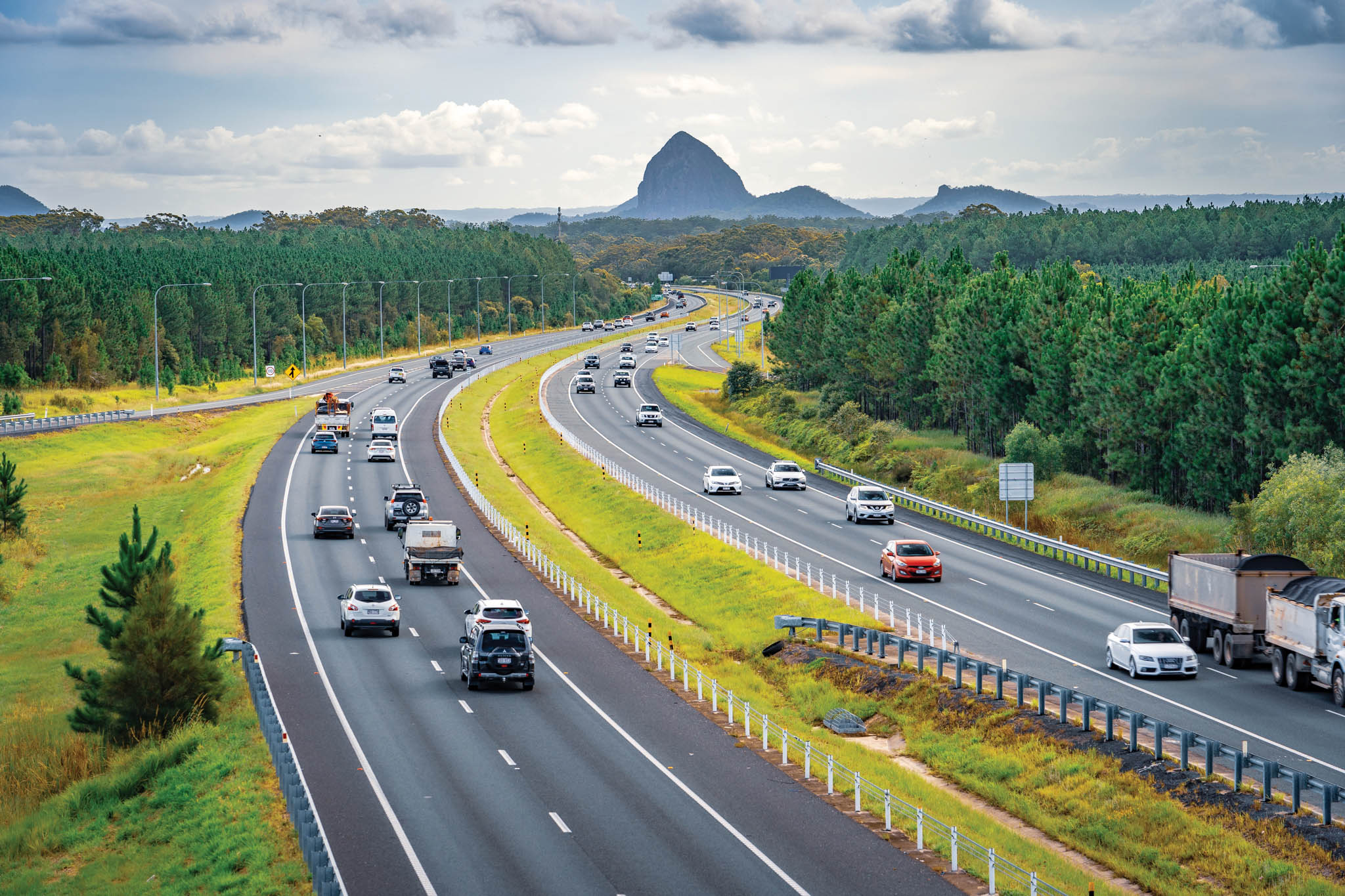 Cars driving on the Bruce Highway