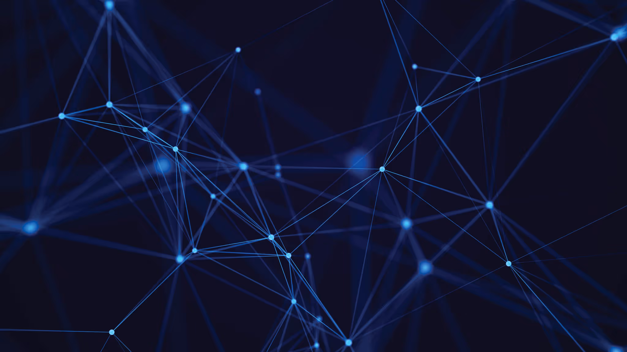 Abstract connected lines and nodes.